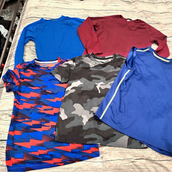 Lot of 5 Boys’ Athletic Tops: Old Navy, Amazon, Russel, DSG; All size Medium - Picture 1 of 11